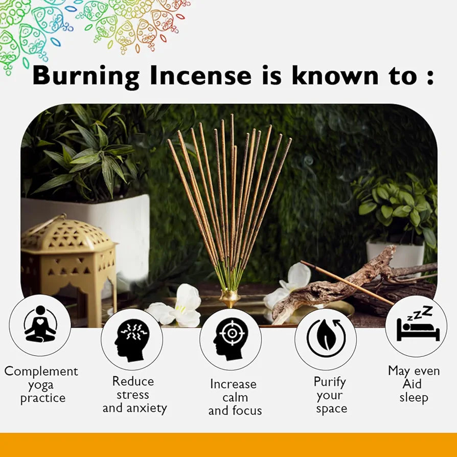 Simply Vedic Lavender Incense Sticks with Holder – 135 Handmade Charcoal-Free Agarbatti | Natural Essential Oil Aromatherapy for Meditation, Yoga, Pooja, Relaxation – 45 Min Burn, Gift Set